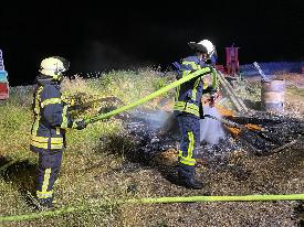 Bild: Brand von Unrat auf dem Hirschberg