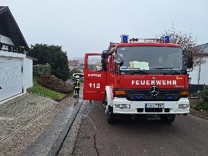 Bild: Brand einer Hecke in der Hellbergstraße