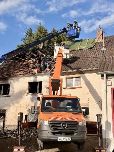 Bild: Wohnhausbrand in Dirmingen (Foto: THW OC Illingen / Kupplich-Brittnacher)