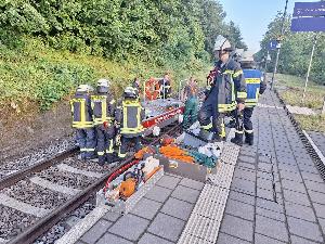 Bild: Umgestürzte Bäume auf der Bahnstrecke zwischen Bubach-Calmesweiler und Eppelborn