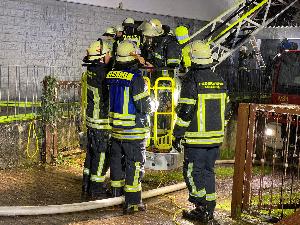 Bild: Brand eines Terrassenanbaus "Auf Der Hohl"