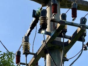 Bild: Brand einer 20kV-Leitung