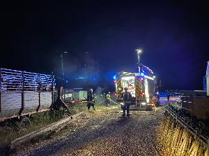 Bild: Brand von Unrat auf dem Hirschberg