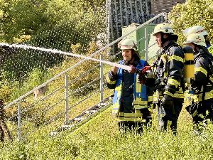 Bild: Brand einer 20kV-Leitung