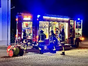 Bild: Brand am Bahnhof in Dirmingen