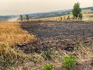 Bild: Stoppelfeld brannte im Ortsteil Wiesbach
