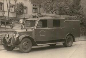 Bild: Citroen LF8 der Feuerwehr Dirmingen, noch mit französischem Kennzeichen