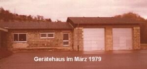 Bild: Rohbau des neuen Gerätehauses im Jahre 1979