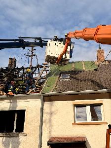Bild: Wohnhausbrand in Dirmingen (Foto: THW OC Illingen / Kupplich-Brittnacher)