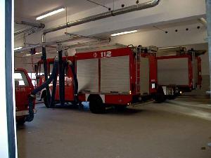 Bild: Die Fahrzeughalle.