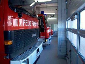 Bild: Die Fahrzeughalle.