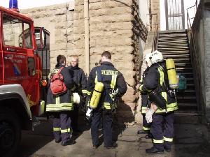 Bild: Atemschutzgeräteträger des LB Dirmingen