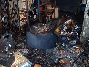 Bild: Vor allem durch die große Hitze und Rauch wurde ein Großteil der Einrichtung zerstört