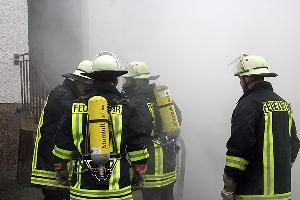 Bild: Dichter Rauch sorgte für eine realitätsnahe Übungssituation