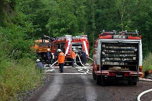 Bild: Waldbrandübung 2005 im Löschbezirk Eppelborn