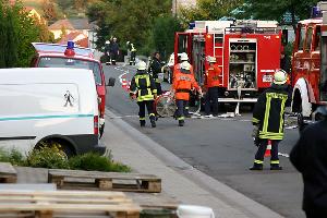 Bild: Übung in der Grubenstraße in Wiesbach