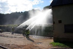 Bild: Massiver Löschangriff von aussen