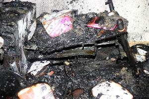 Bild: Im Bereich mehrerer Elektrogeräte brach der Brand im Obergeschoss aus