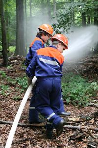 Bild: AUch die Jugendfeuerwehr konnte sich aktiv an der Übung beteiligen
