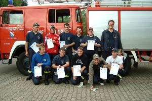 Bild: Die erfolgreichen Teilnehmer aus dem Löschbezirk Eppelborn