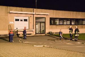 Bild: Auch ein Löschangriff musste bewältigt werden