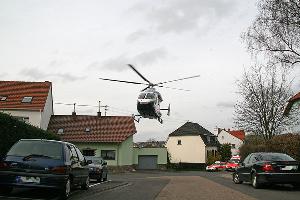 Bild: Start des Rettungshubschraubers