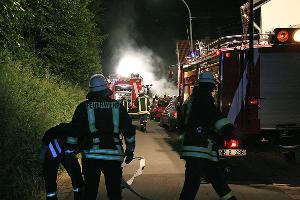 Bild: Die Feuerwehr aus den Löschbezirken Bubach-Calmesweiler und Eppelborn war mit mehreren Fahrzeugen im Einsatz