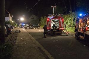 Bild: Die Kossmannstraße war während der Bergungsarbeiten für circa eine Stunde voll gesperrt