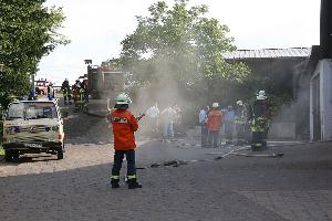 Bild: Einsatz an der gegenüberliegenden Seite der Halle