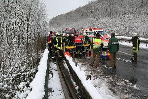 Bild: Einsatzstelle auf der Autobahn