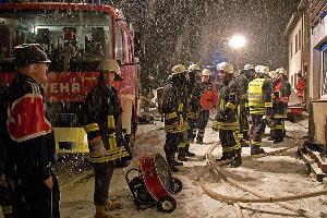 Bild: Einsatz des Drucklüfters zum Entrauchen des Hauses