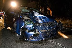 Bild: Das Unfallfahrzeug schleuderte in dieses entgegenkommende Fahrzeug