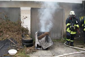 Bild: Im Bereich dieses Wäschetrockners brach das Feuer aus