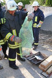 Bild: Dank der Folie konnte die Heckscheibe trotz Sicherheitsglas in einem Stück entnommen werden