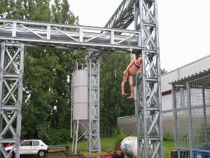 Bild: Übungssituation "abgestürzter Arbeiter".