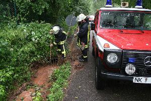 Bild: Mitgeschwemmtes Geröll verstopfte die Sammler und musste weggeräumt werden
