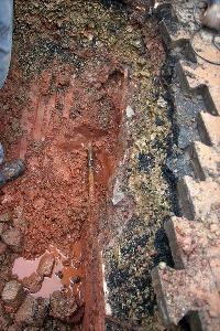 Bild: Die defekte Stelle des Wasserrohrs