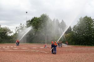 Bild: Auch im Bereich des Sportplatzes musste ein Flächenbrand bekämpft werden