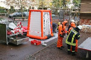 Bild: Aufbau einer Dekontaminationsstelle