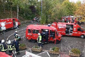 Bild: Zahlreichen Kräfte waren bei der Gefahrstoffübung im Einsatz