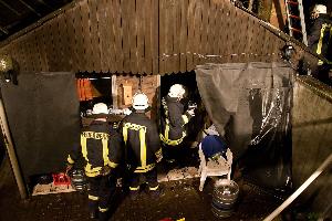 Bild: In dieser Gartenhütte war der Brand ausgebrochen