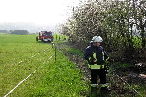 Bild: Einsatzstelle in der Galgenbergstraße in der Nähe des Berghofs