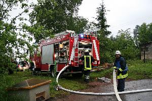 Bild: Tanklöschfahrzeug aus Eppelborn an der Einsatzstelle