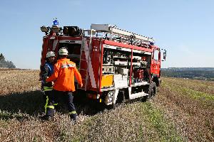 Bild: Der Rüstwagen aus Eppelborn an der Einsatzstelle