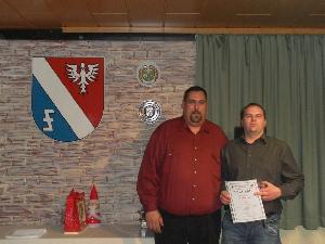 Bild: wurde für 20 Jahre treue Dienste geehrt: Christian Zapp