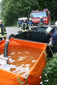 Bild: Faltbehälter zur Löschwasserversorgung