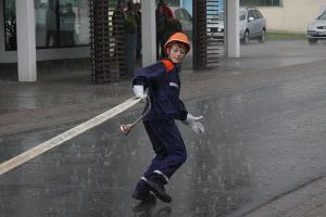 Bild: Das Wasser kommt von oben und nicht aus dem Schlauch