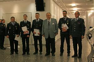 Bild: Wurden für 20-jährige Mitgliedschaft geehrt: Andreas Groß, Thomas Saar, Sascha Klesen, Christian Horras, Frank Kartes, Guido Höchst und Thomas Bastuck (nicht vollzählig)