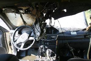 Bild: Das Feuer hatte bereits auf den Innenraum übergriffen