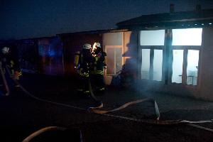 Bild: Nachtübung auf dem Marienhof in Humes